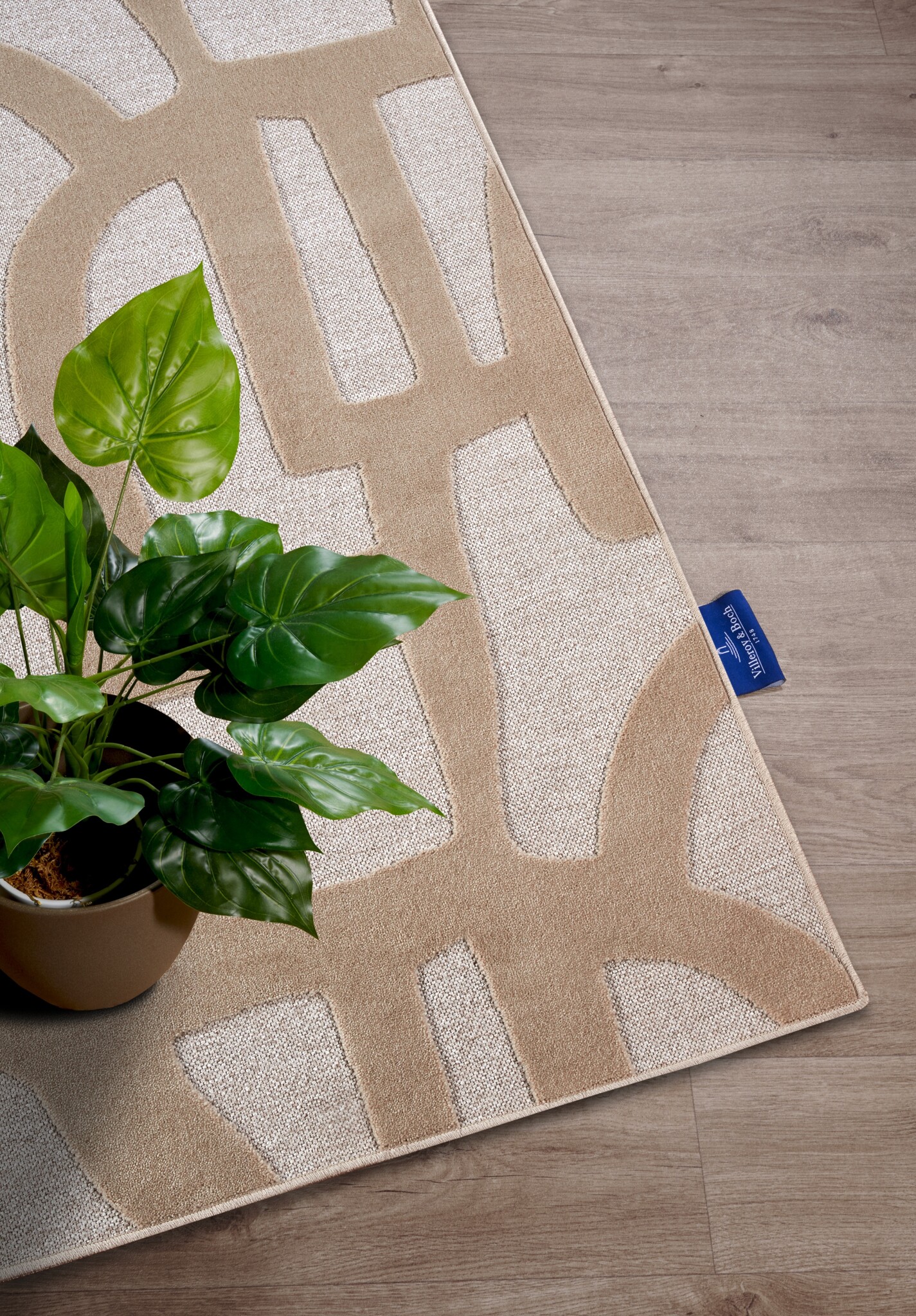 Villeroy & Boch Therese Laagpolig Vloerkleed Creme