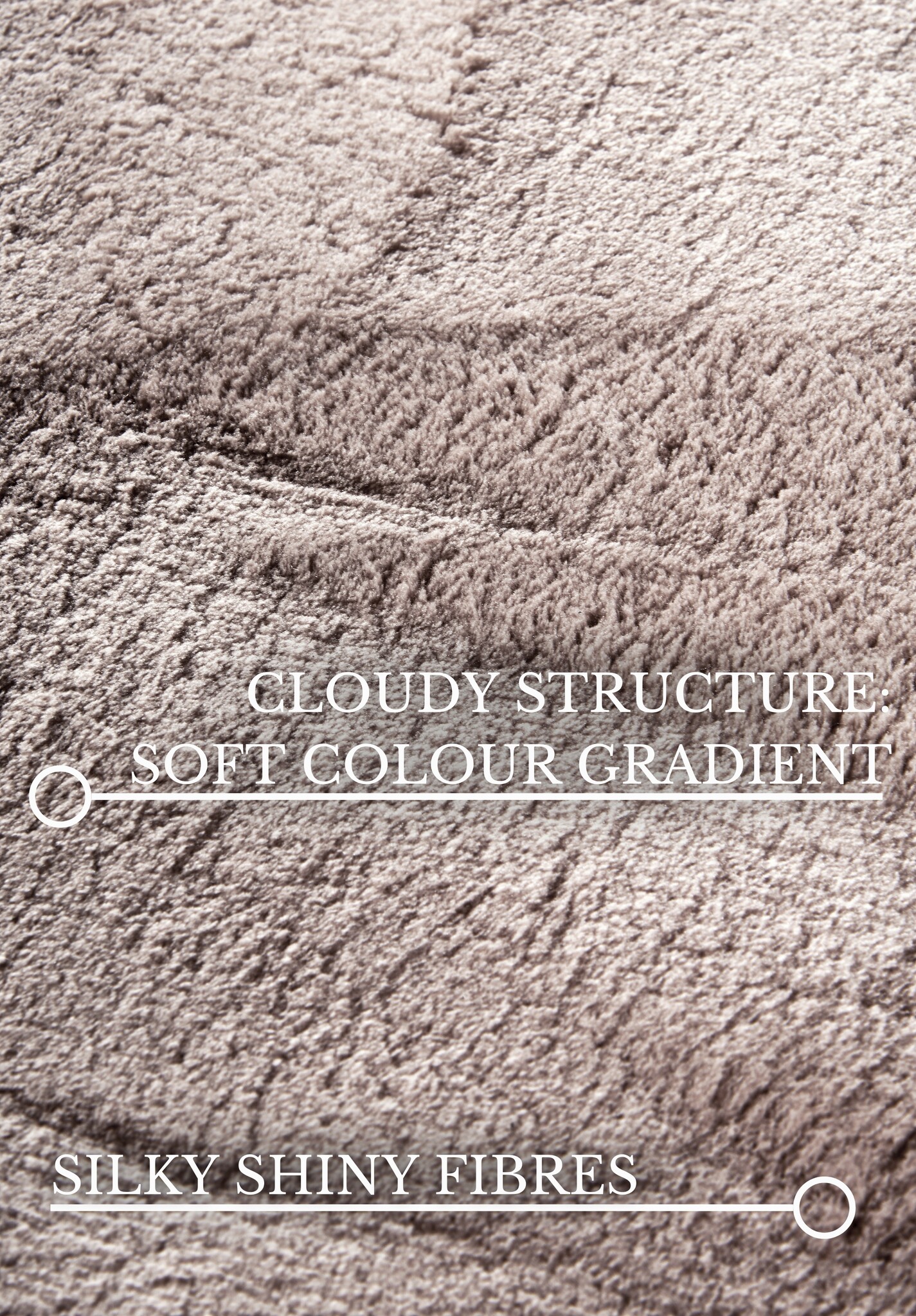 Villeroy & Boch Leon Hoogpolig Vloerkleed Lichtgrijs