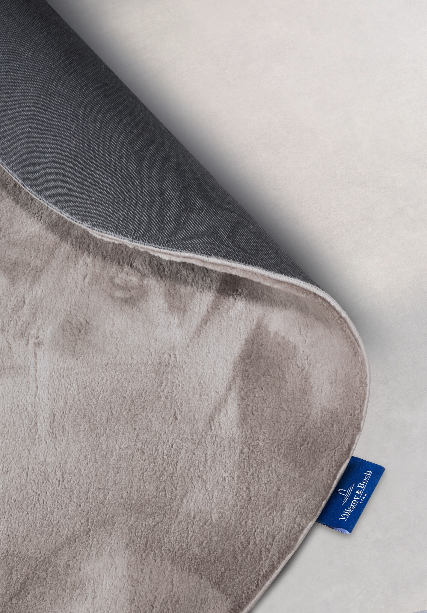 Villeroy & Boch Leon Hoogpolig Rond Vloerkleed Lichtgrijs