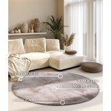 Villeroy & Boch Leon Hoogpolig Rond Vloerkleed Lichtgrijs