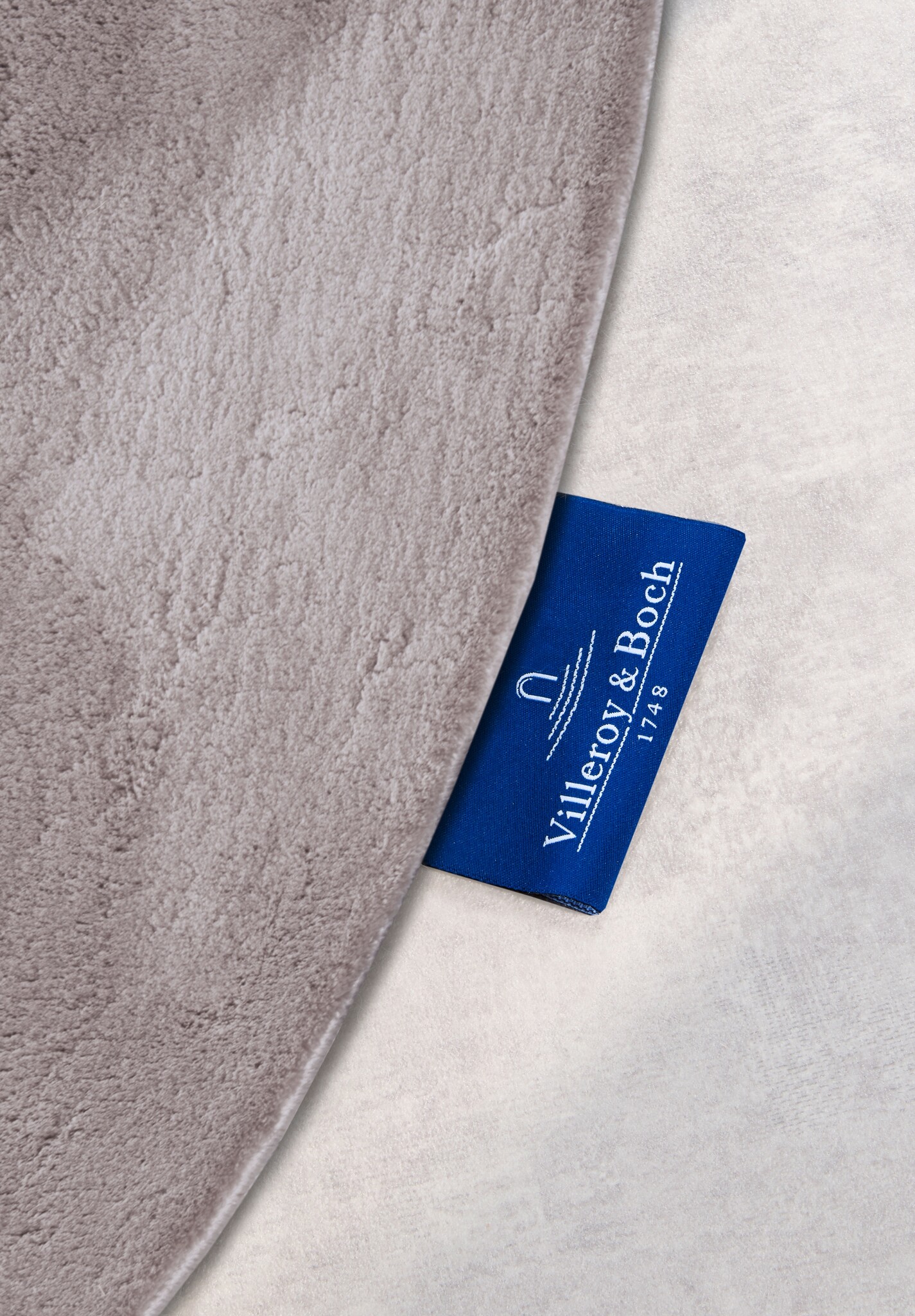 Villeroy & Boch Leon Hoogpolig Rond Vloerkleed Lichtgrijs