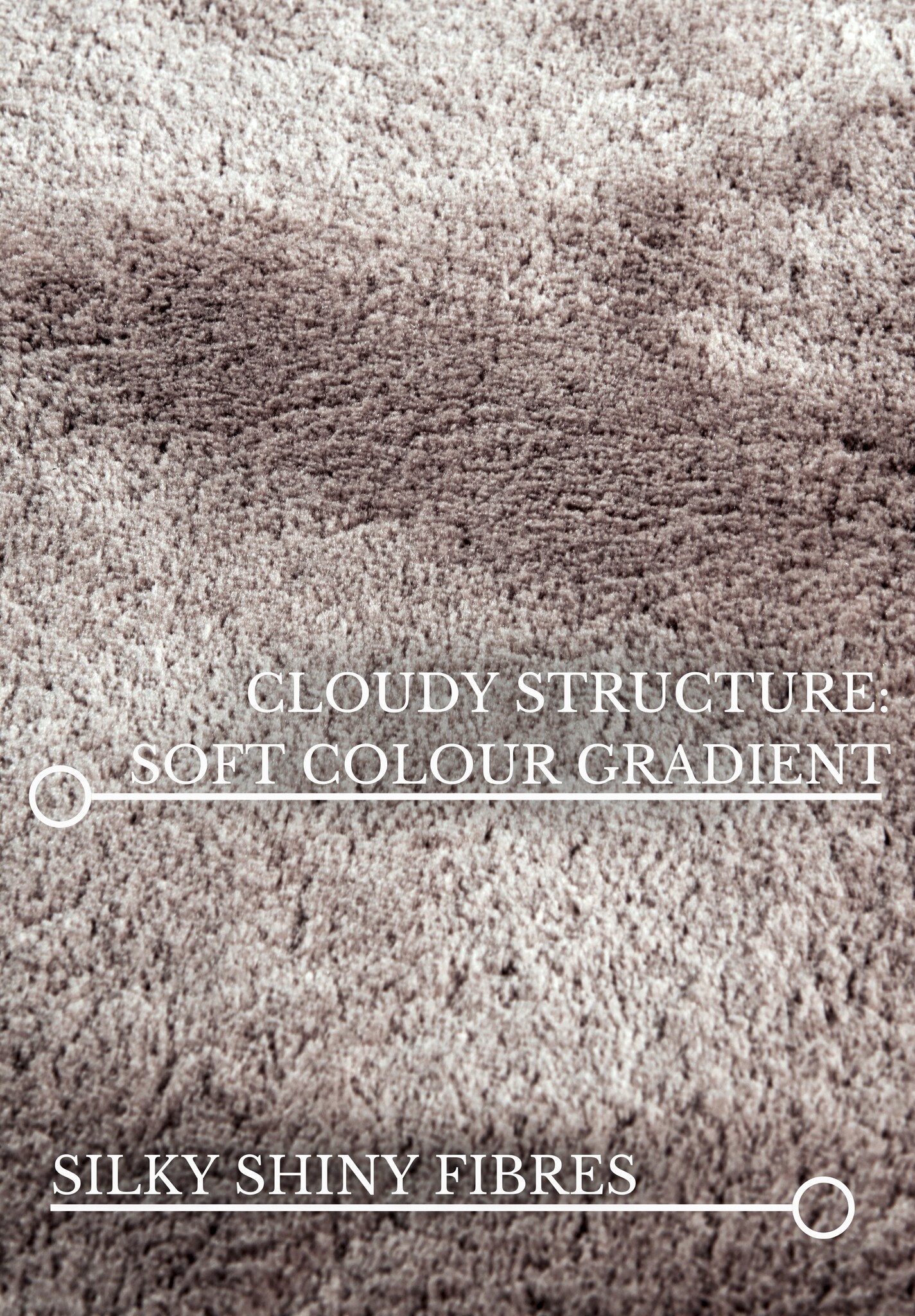 Villeroy & Boch Leon Hoogpolig Rond Vloerkleed Lichtgrijs