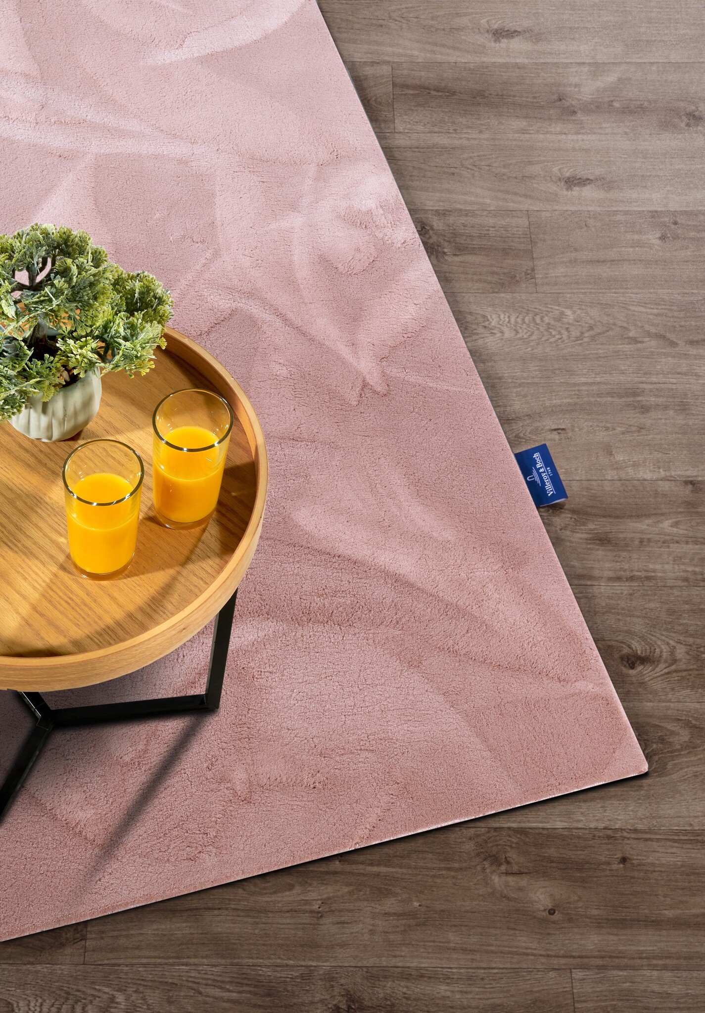 Villeroy & Boch Leon Hoogpolig Vloerkleed Oud Roze