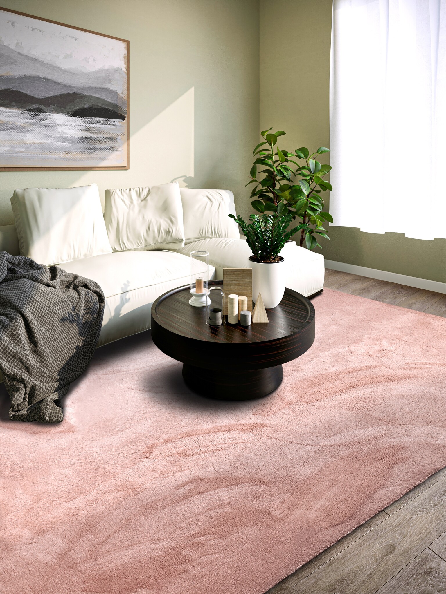 Villeroy & Boch Leon Hoogpolig Vloerkleed Oud Roze