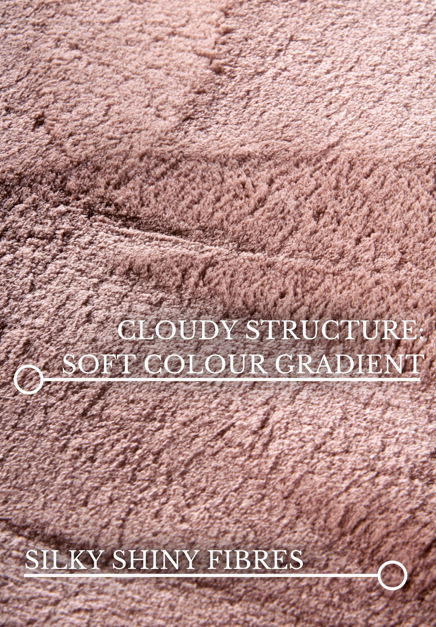 Villeroy & Boch Leon Hoogpolig Vloerkleed Oud Roze