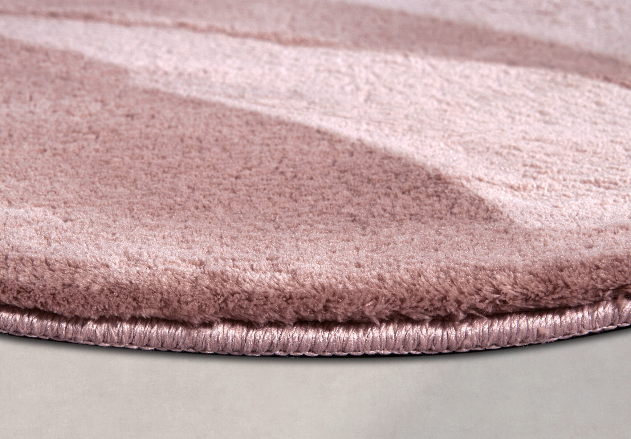 Villeroy & Boch Leon Hoogpolig Rond Vloerkleed Oud roze