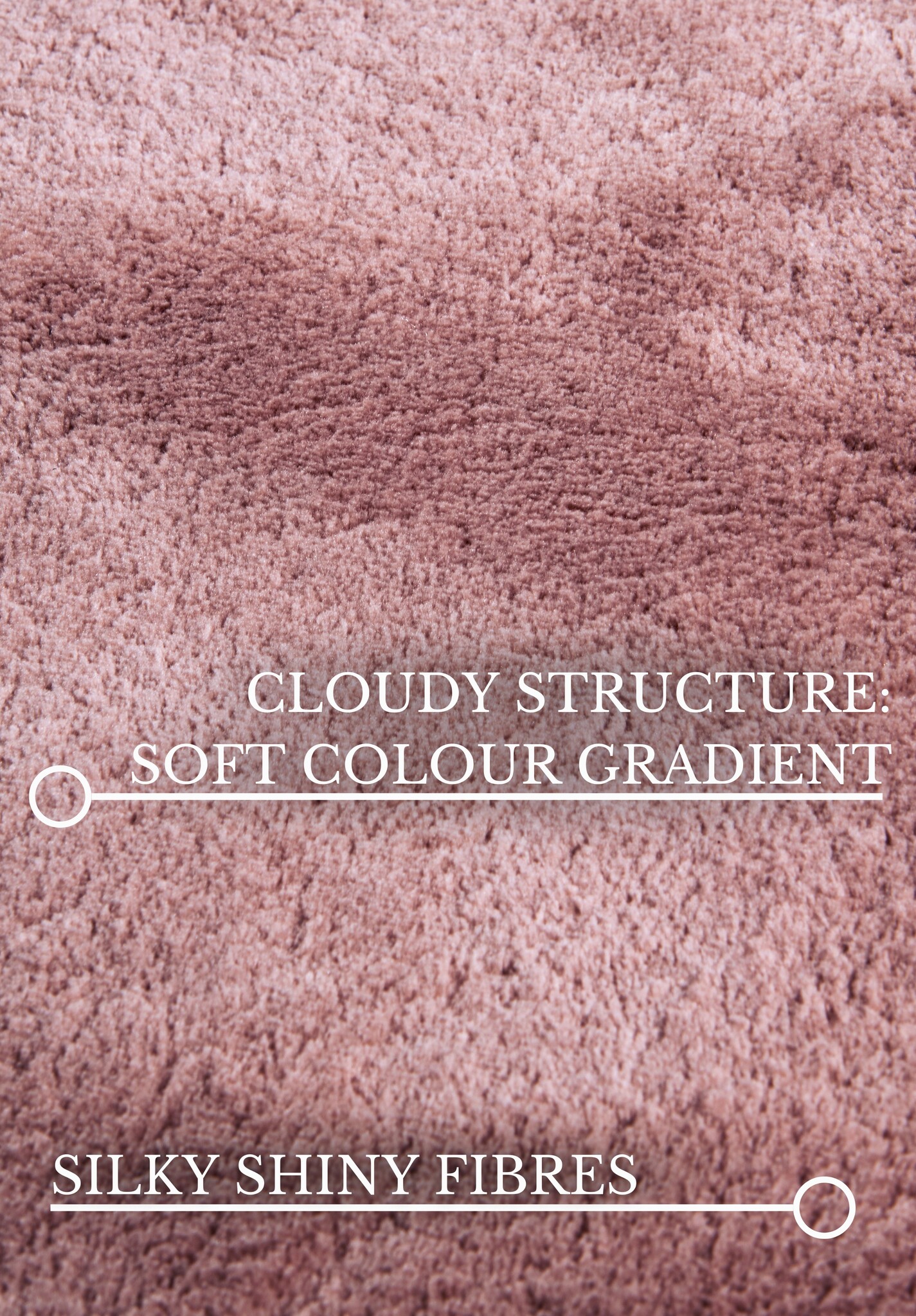 Villeroy & Boch Leon Hoogpolig Rond Vloerkleed Oud roze