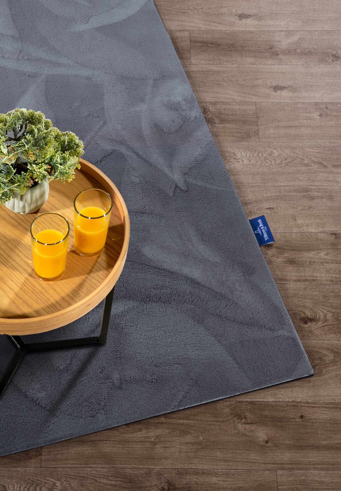 Villeroy & Boch Leon Hoogpolig Vloerkleed Antraciet