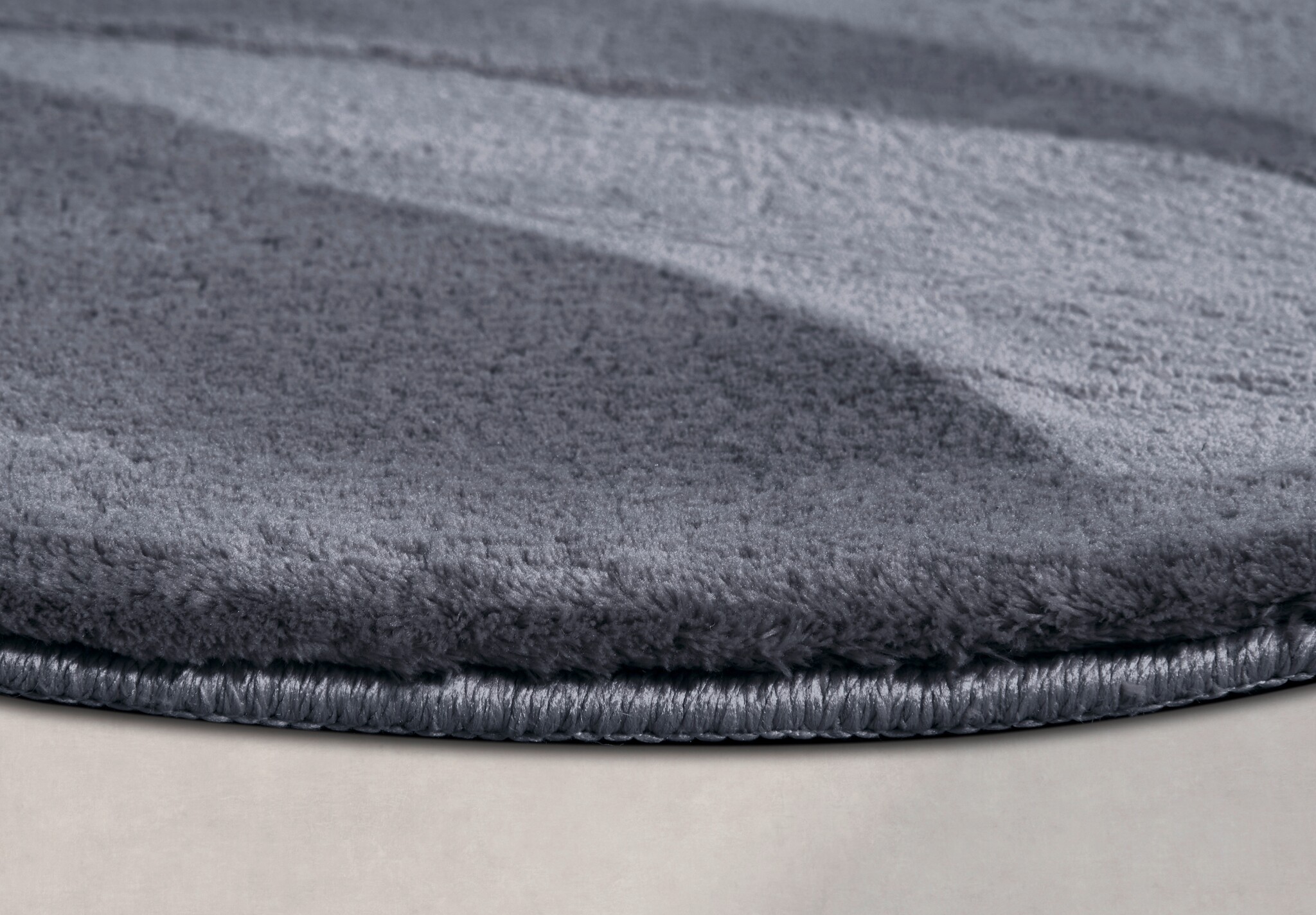 Villeroy & Boch Leon Rond Hoogpolig Vloerkleed Antraciet