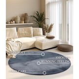 Villeroy & Boch Leon Rond Hoogpolig Vloerkleed Antraciet