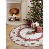 Villeroy & Boch Toy’s Delight Limited Edition Rond Vloerkleed Kersttrein Creme Rood