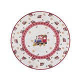 Villeroy & Boch Toy’s Delight Rond Vloerkleed Kersttrein Creme Rood