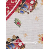 Villeroy & Boch Toy’s Delight Limited Edition Rond Vloerkleed Kersttrein Creme Rood