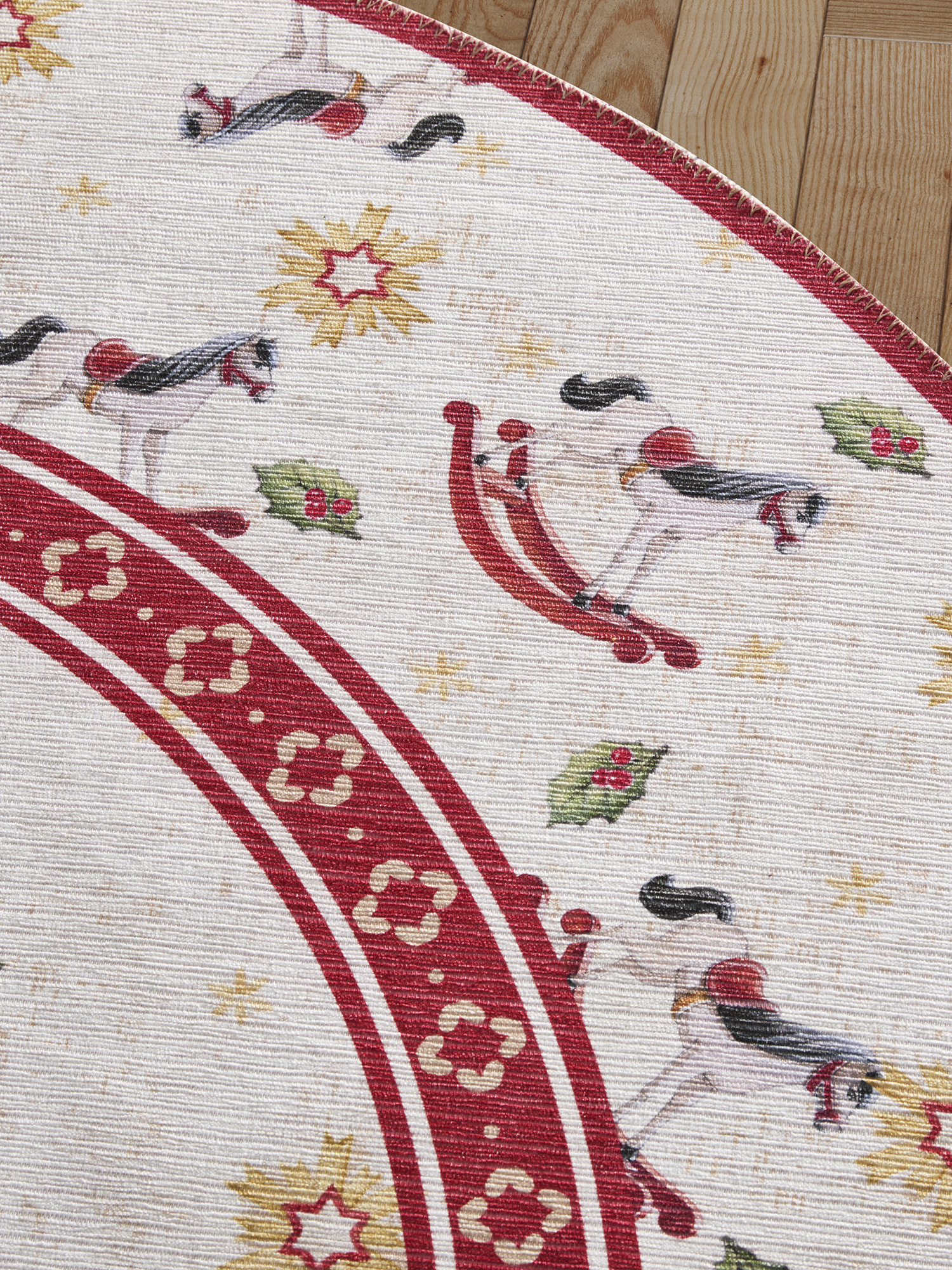 Villeroy & Boch Toy’s Delight Rond Vloerkleed Hobbelpaard Creme Rood