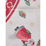 Villeroy & Boch Toy’s Delight Rond Vloerkleed Kerstman Creme Rood