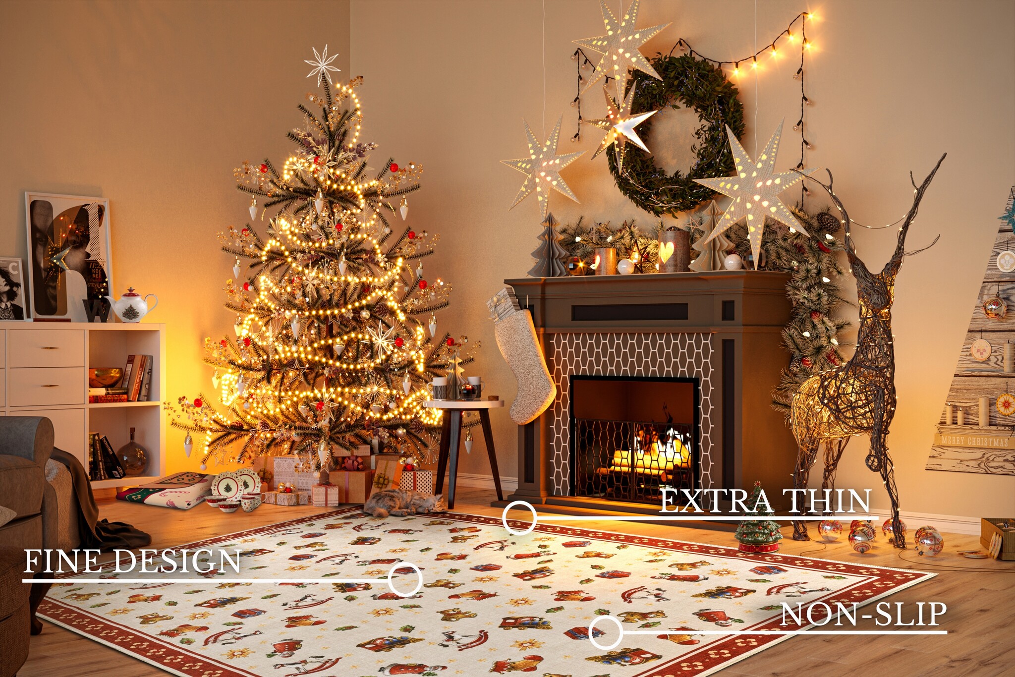 Villeroy & Boch Toy’s Delight Vloerkleed Nostalgisch Rood Multicolor