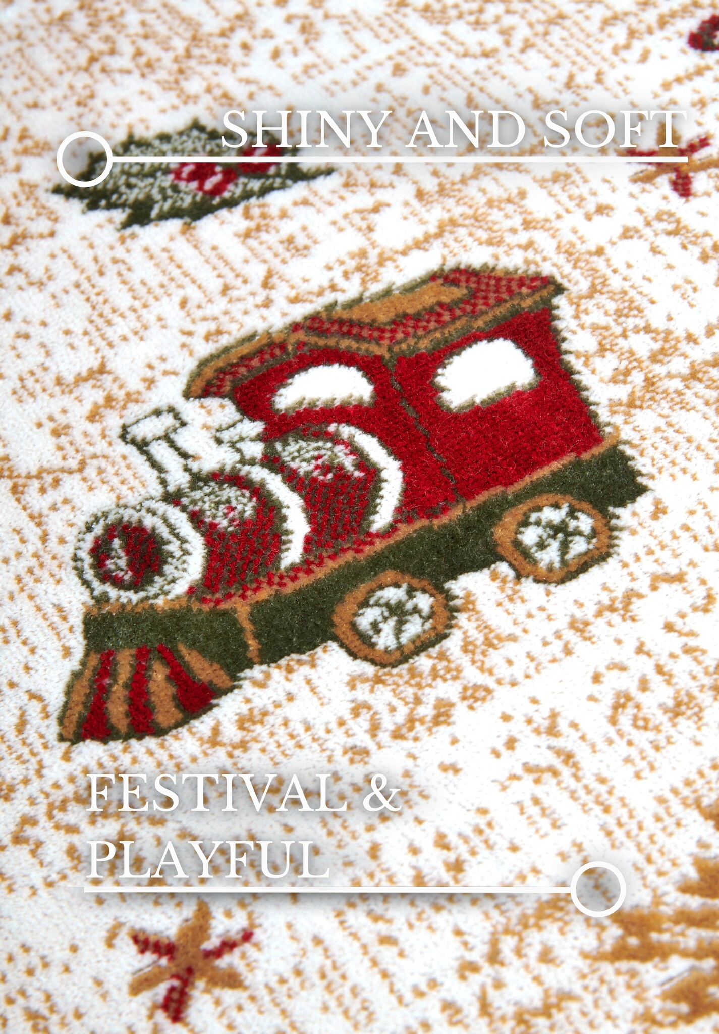 Villeroy & Boch Toy’s Delight Rond Vloerkleed Kerst Rood Creme