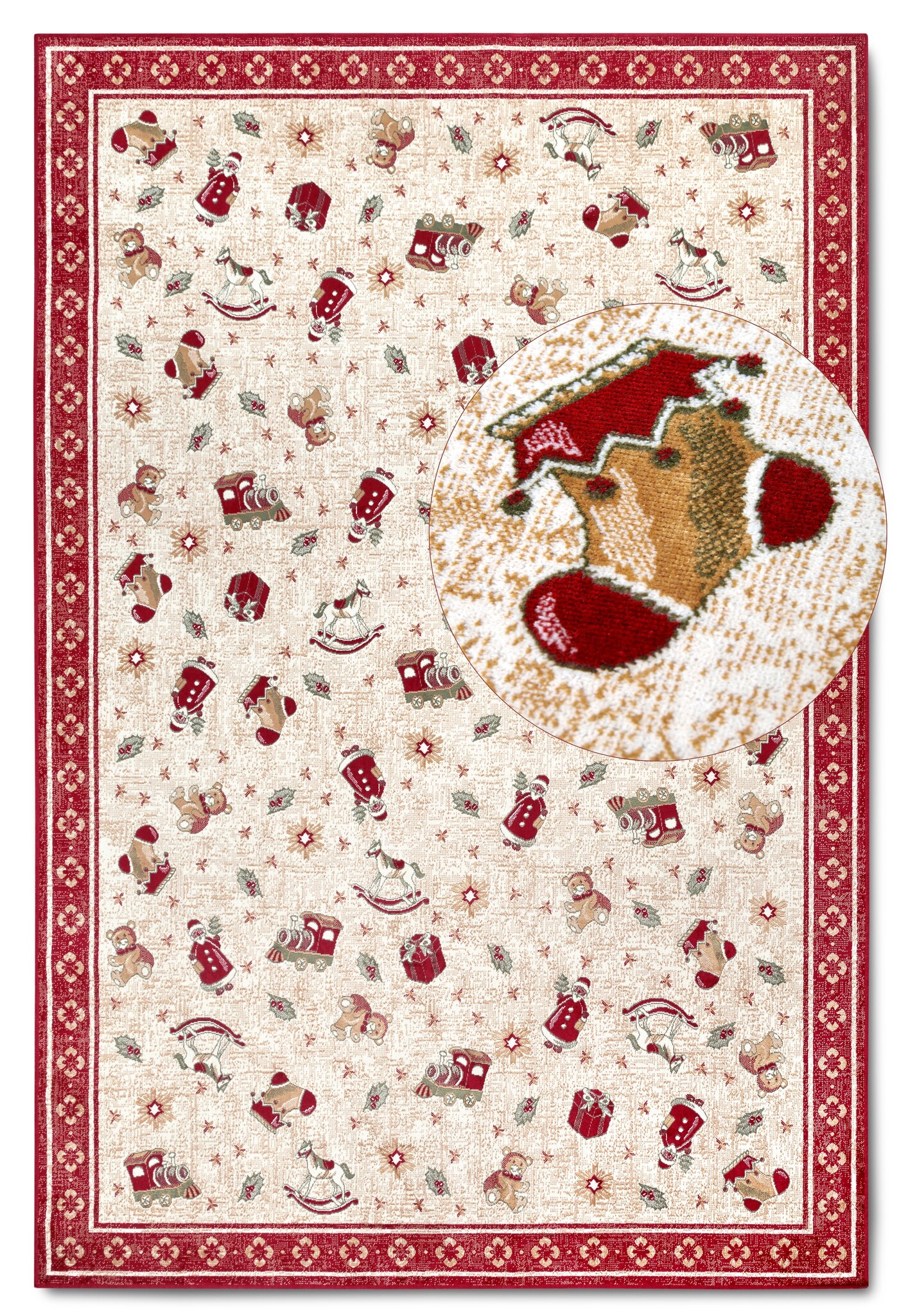 Villeroy & Boch Toy’s Delight Vloerkleed Kerst Rood Creme