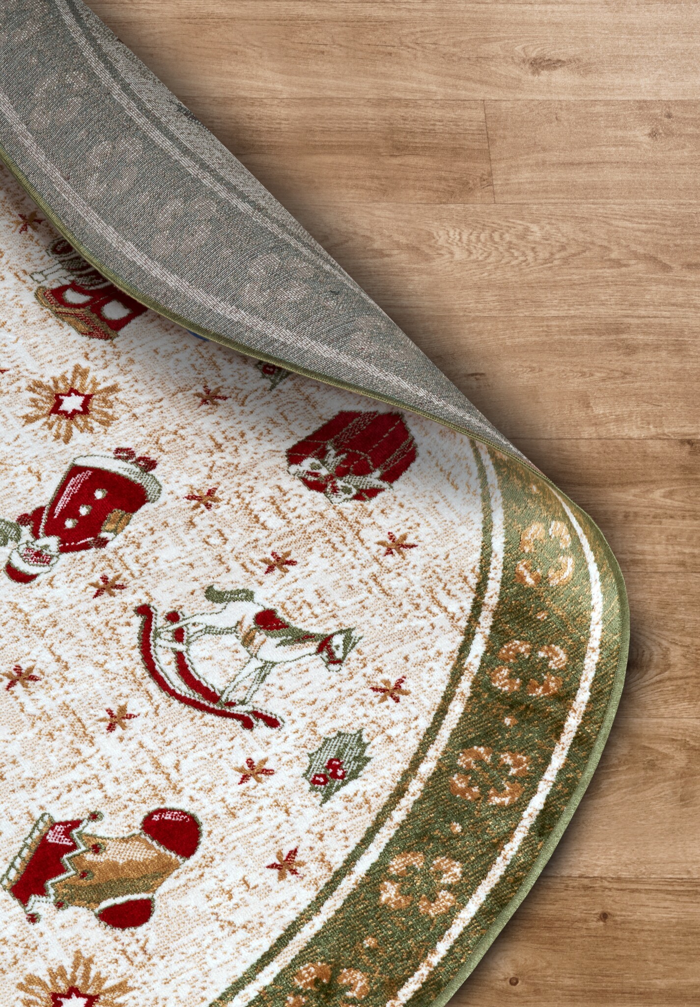 Villeroy & Boch Toy’s Delight Rond Vloerkleed Kerst Groen Creme