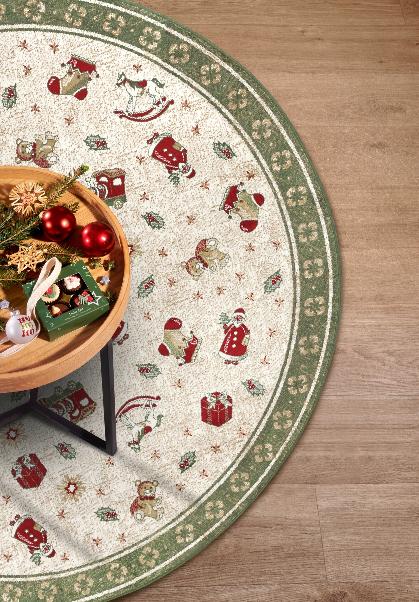 Villeroy & Boch Toy’s Delight Rond Vloerkleed Kerst Groen Creme