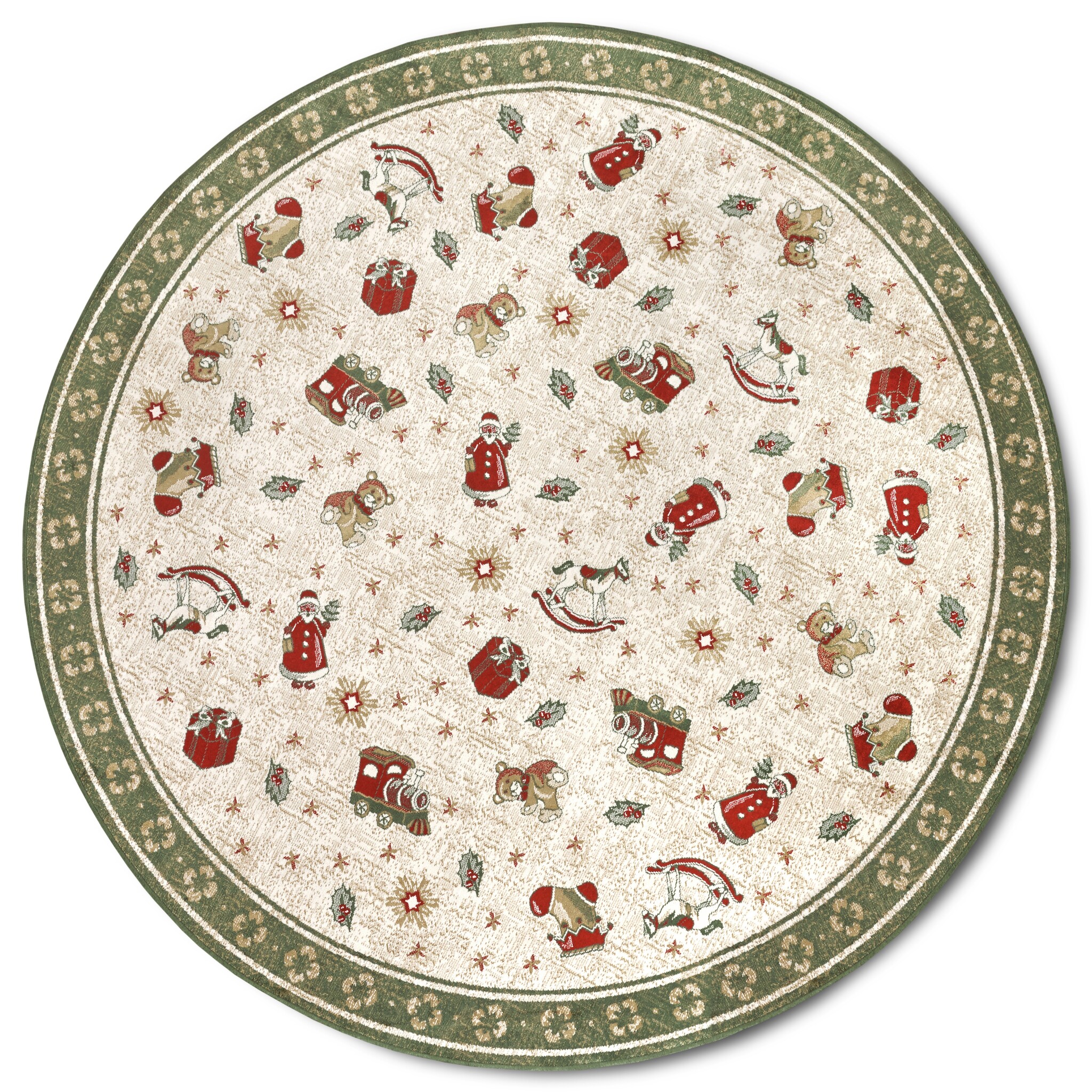 Villeroy & Boch Toy’s Delight Rond Vloerkleed Kerst Groen Creme