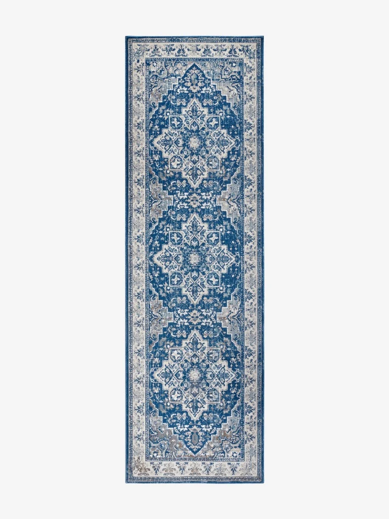 Villeroy & Boch Jehanne Laagpolig Vintage Vloerkleed Blauw Creme