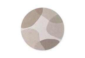 Ted Baker Hackney Wol Vloerkleed Rond Beige Grijs