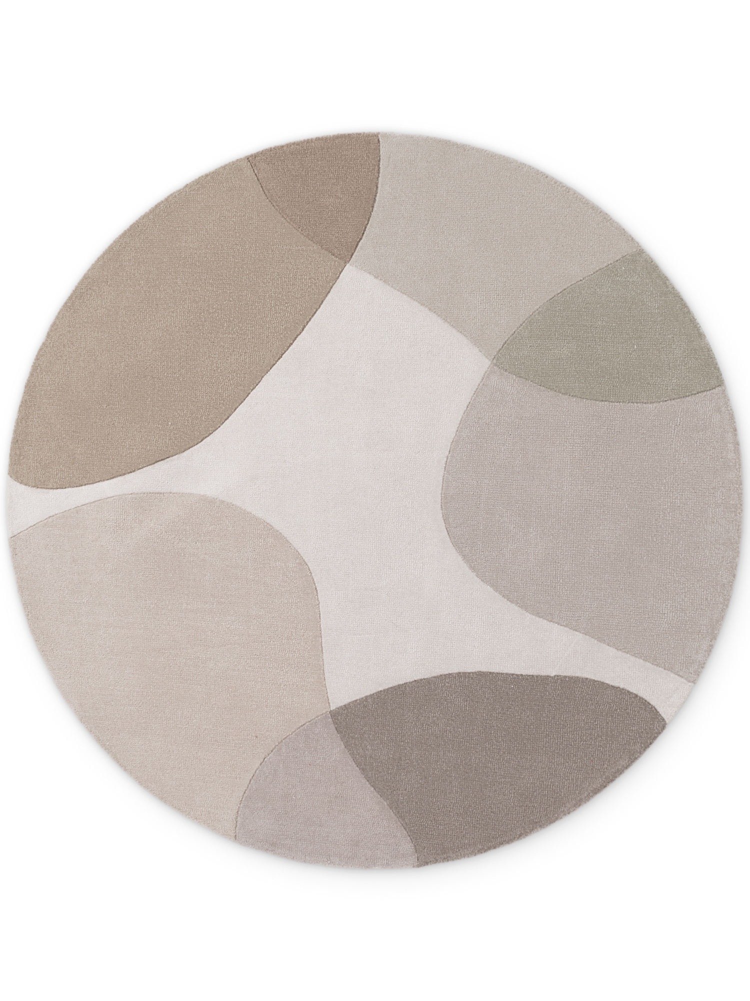 Ted Baker Hackney Wol Vloerkleed Rond Beige Grijs