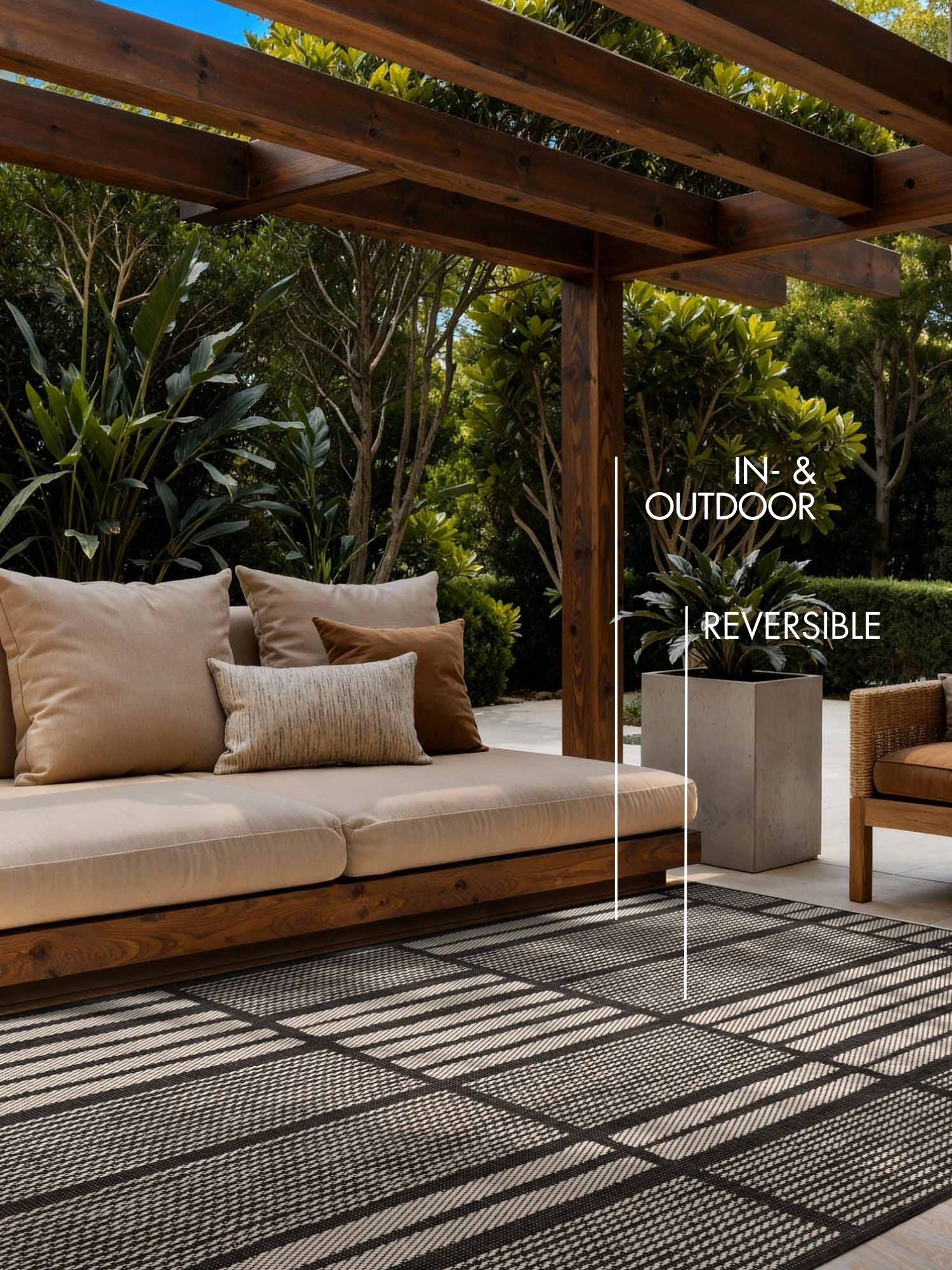 Ted Baker Haringey Buitenkleed Zwart Wit