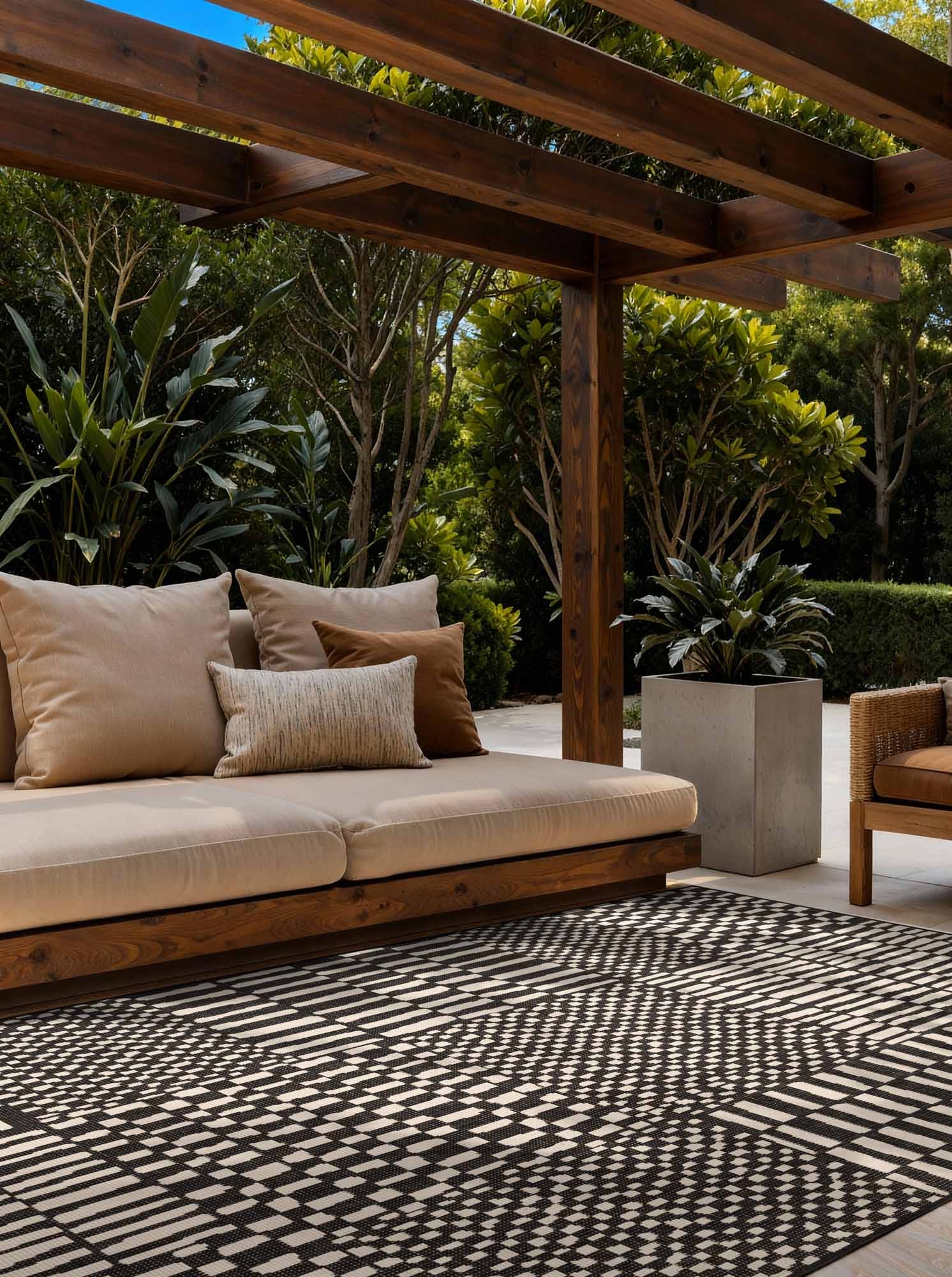 Ted Baker Haringey Buitenkleed Zwart Wit