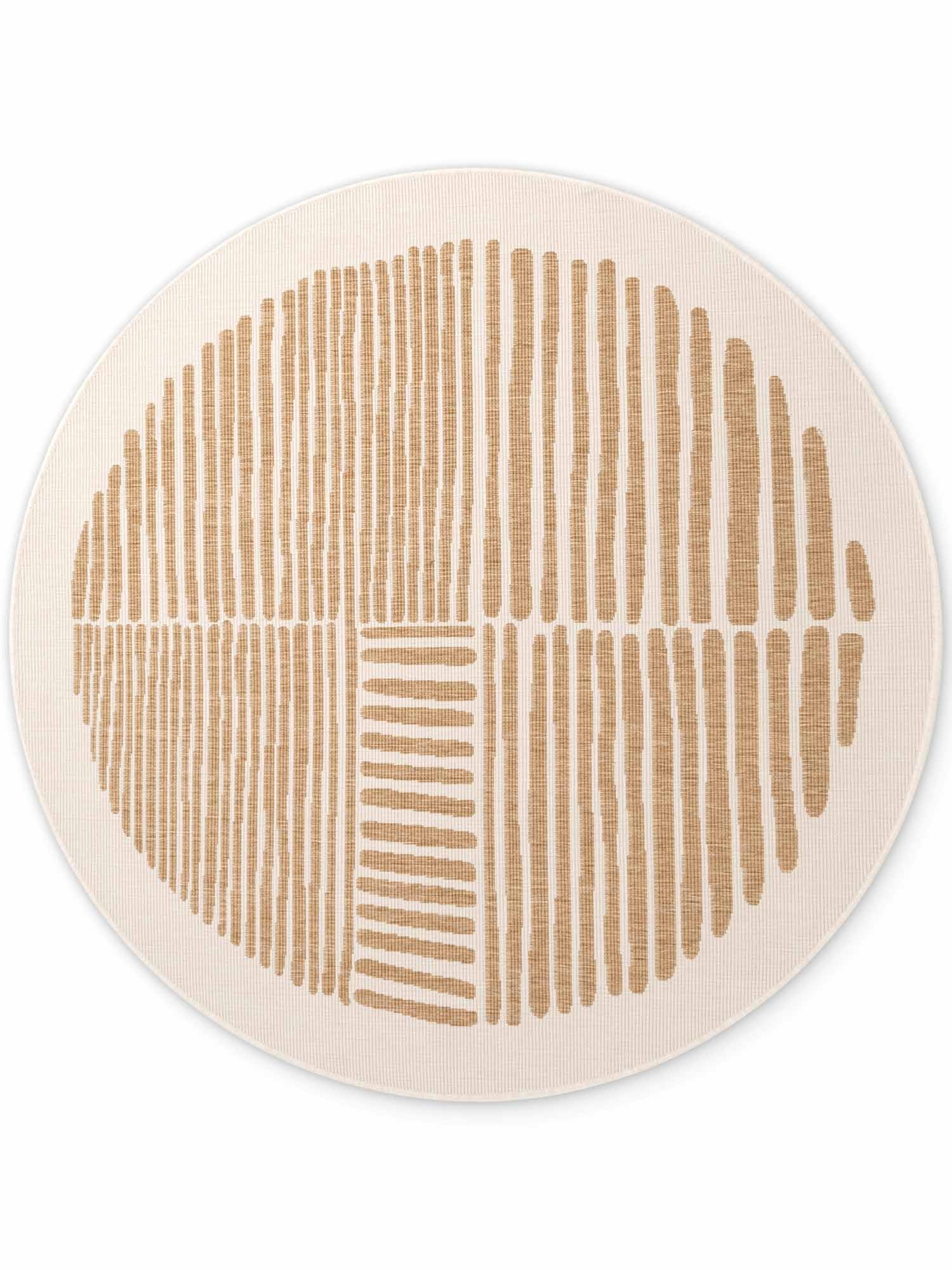 Ted Baker Haringey Rond Buitenkleed Jute Wit