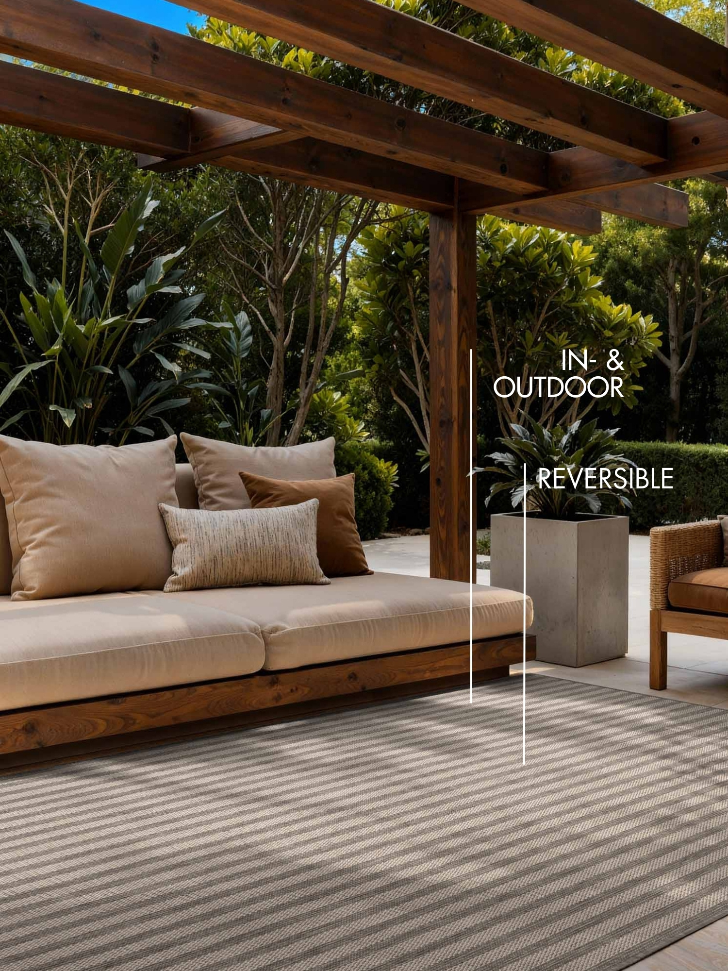 Ted Baker Haringey Buitenkleed Grijs Wit