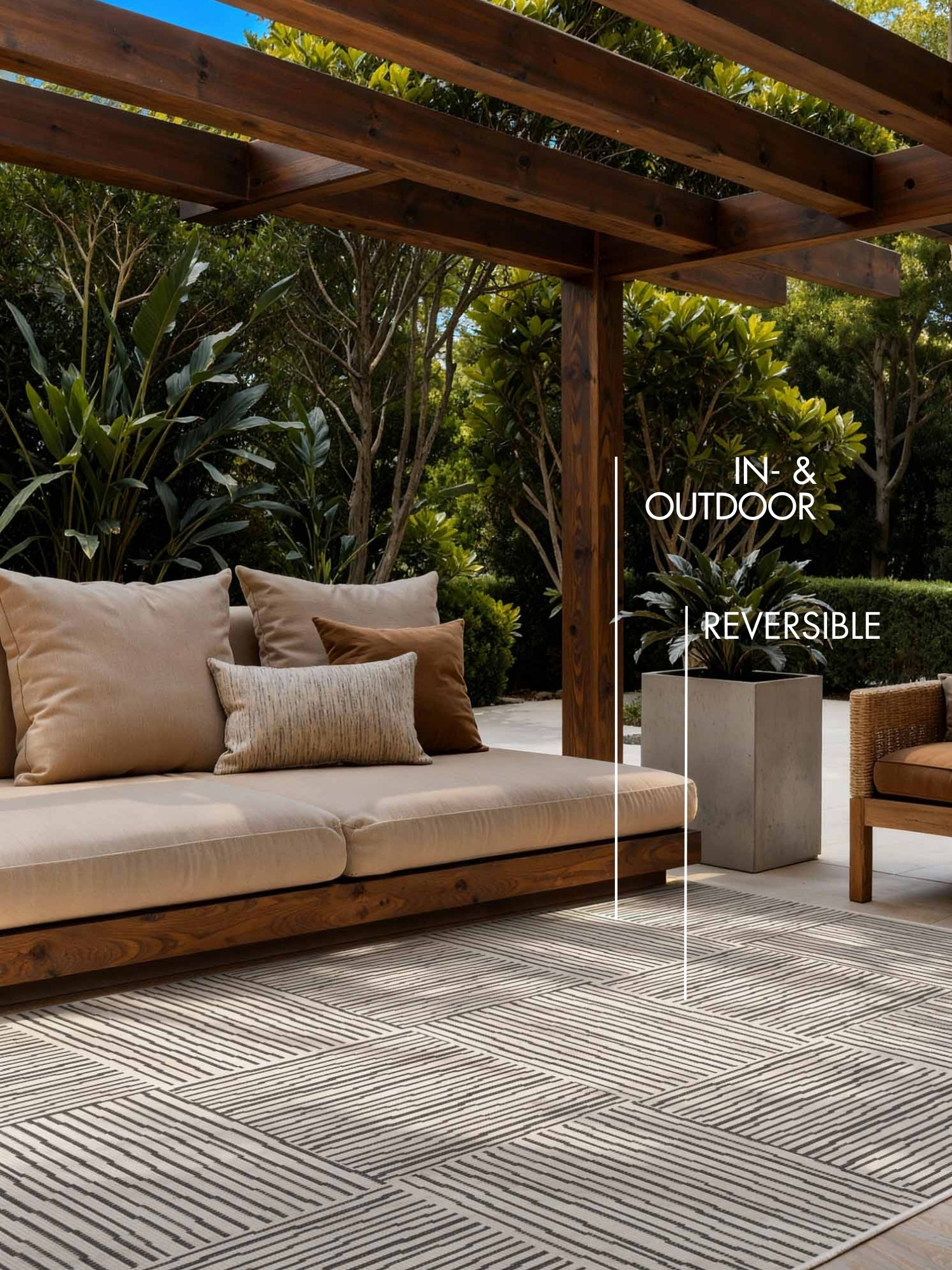 Ted Baker Haringey Buitenkleed Zwart Wit