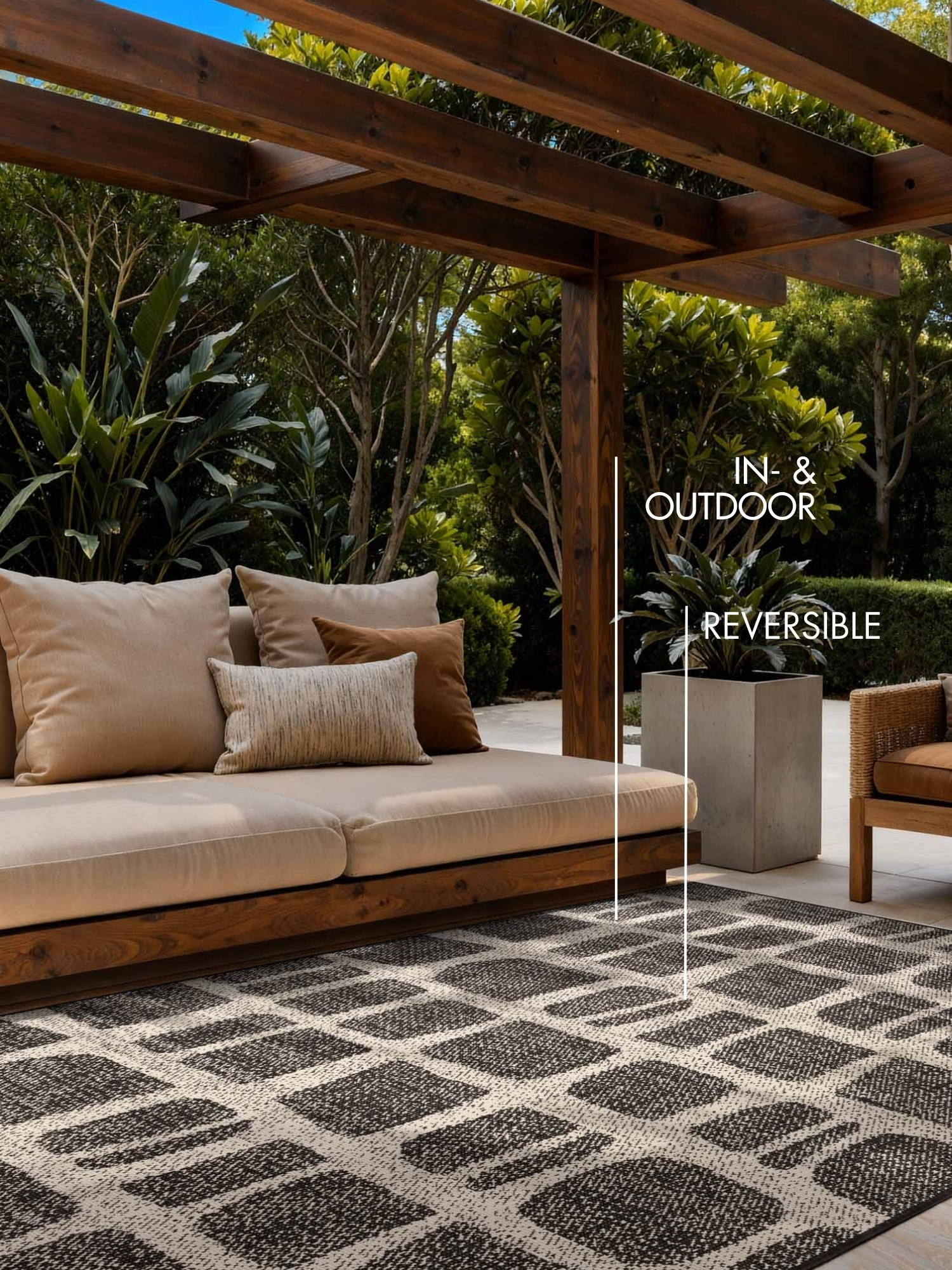 Ted Baker Haringey Buitenkleed Zwart Wit