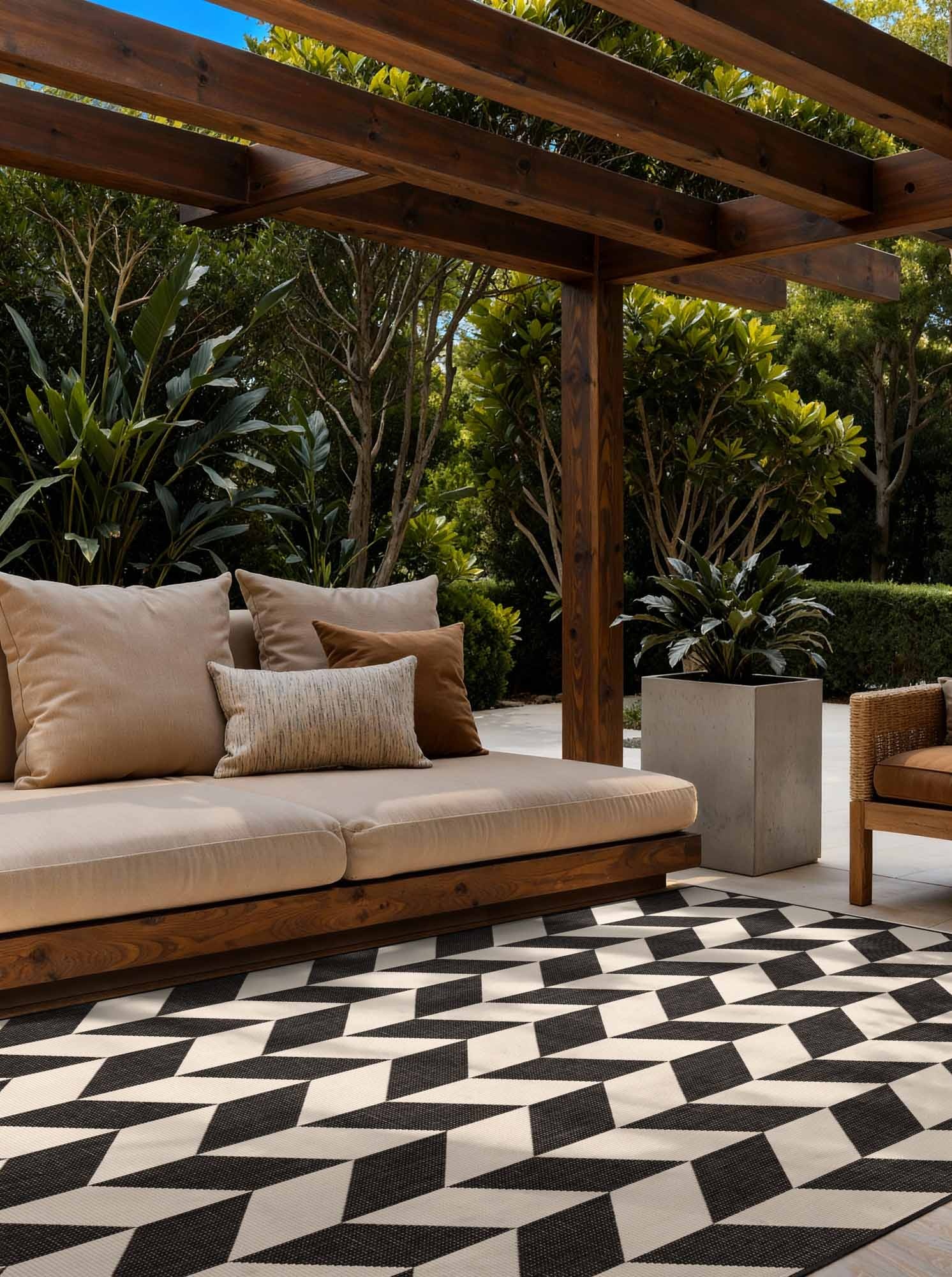 Ted Baker Haringey Buitenkleed Zwart Wit