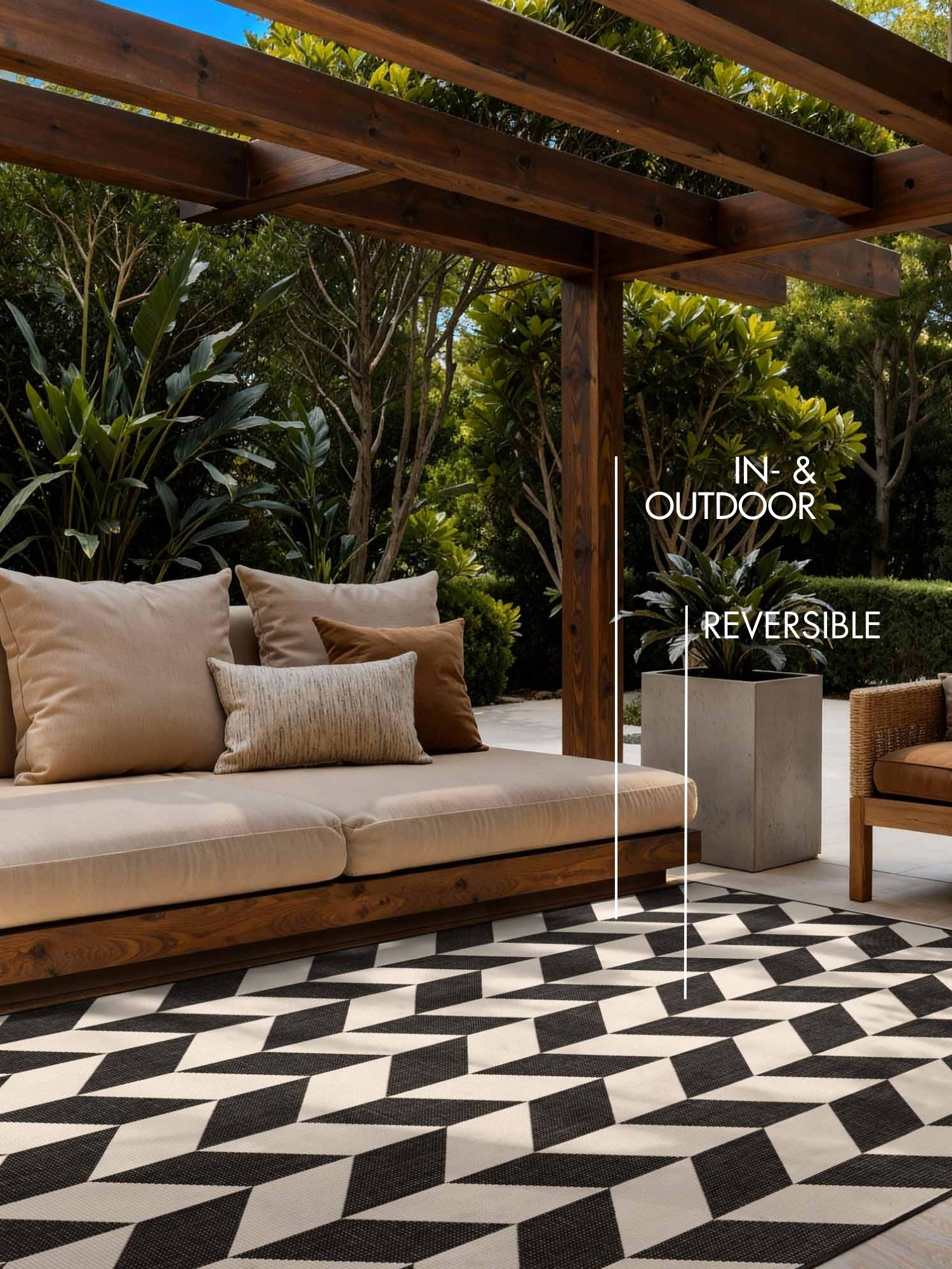 Ted Baker Haringey Buitenkleed Zwart Wit