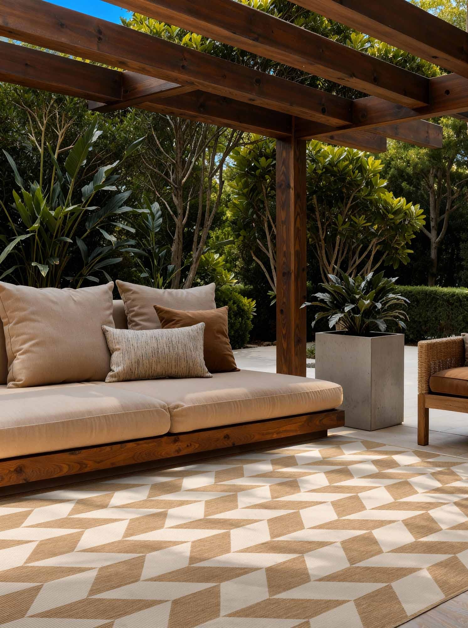 Ted Baker Haringey Buitenkleed Jute Wit