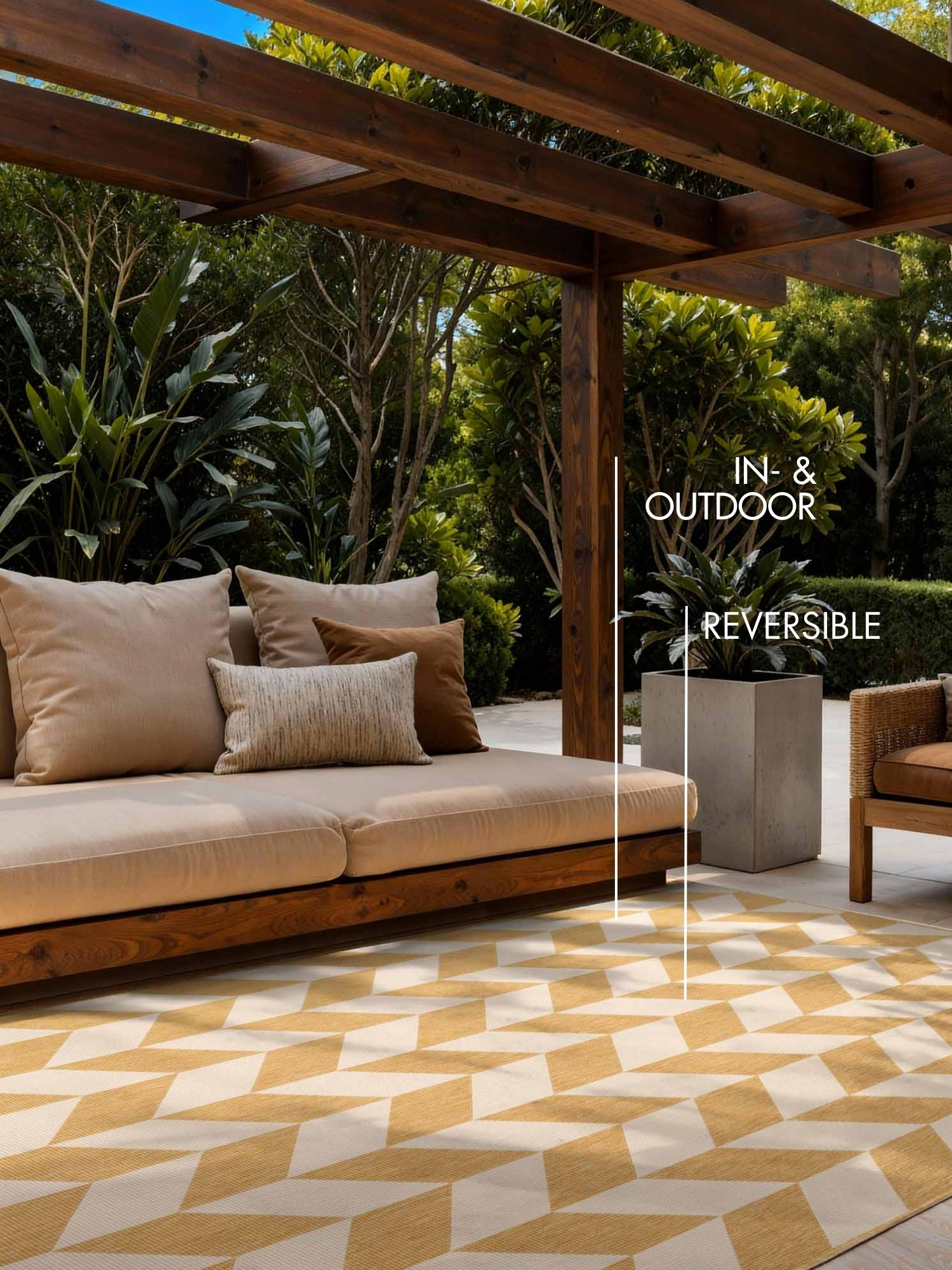 Ted Baker Haringey Buitenkleed Geel Wit