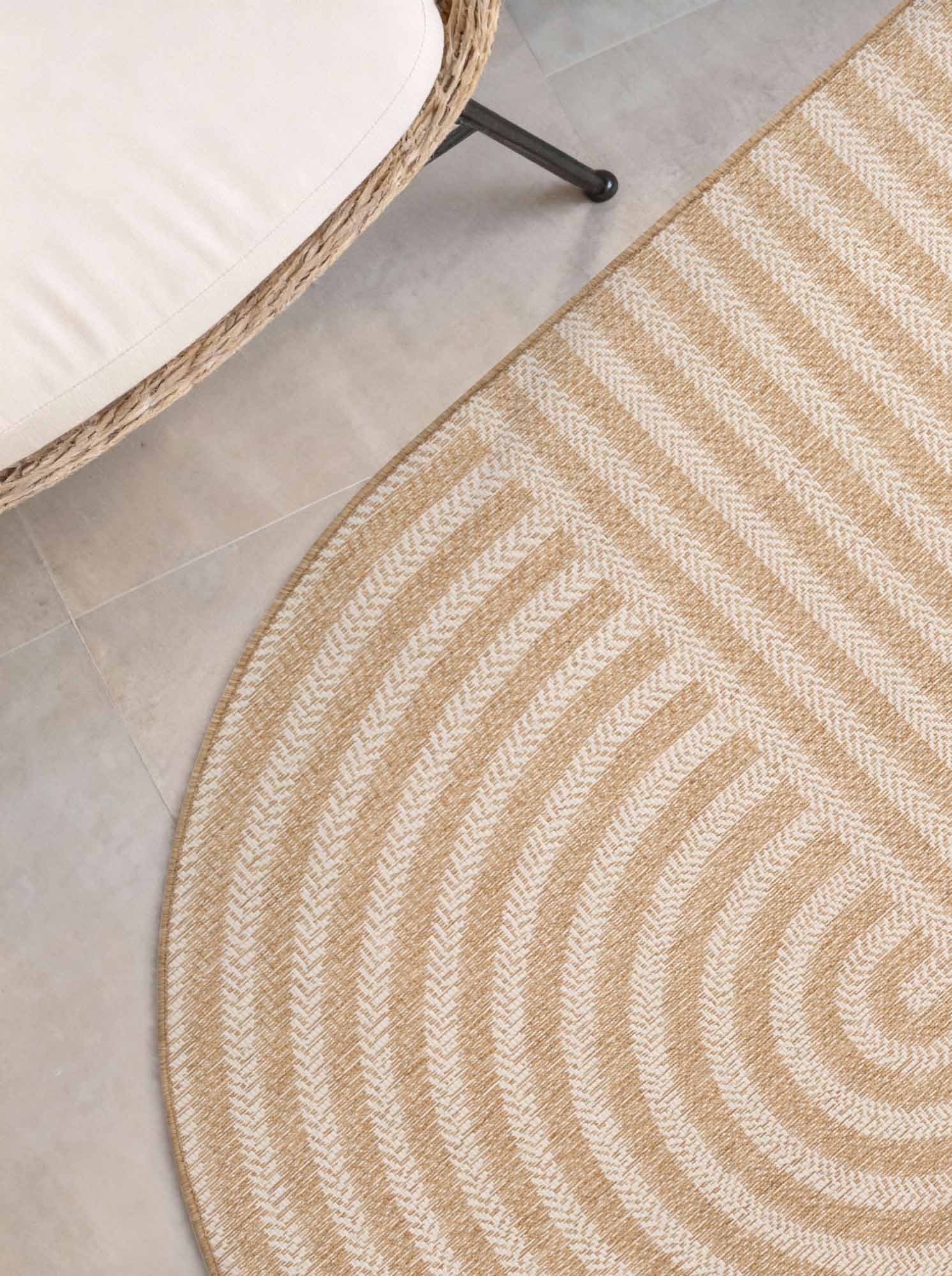 Ted Baker Haringey Buitenkleed Ovaal Jute Wit