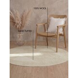 Ted Baker Kensington Wol Japandi Rond Vloerkleed Creme