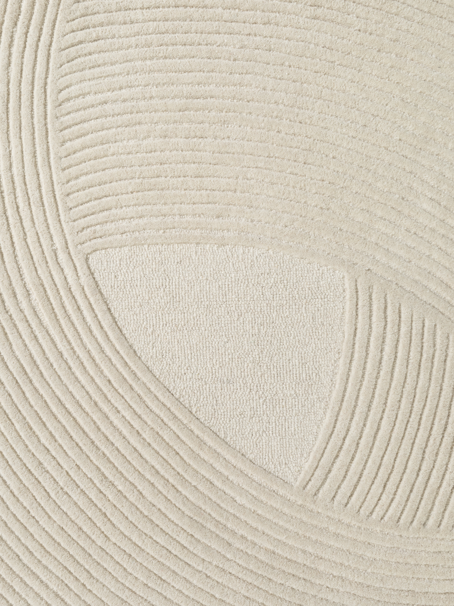 Ted Baker Kensington Wol Japandi Rond Vloerkleed Creme