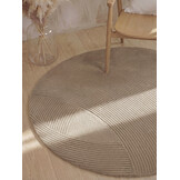 Ted Baker Kensington Wol Japandi Rond Vloerkleed Beige