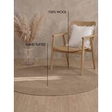 Ted Baker Kensington Wol Japandi Rond Vloerkleed Beige