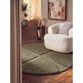 Ted Baker Lambeth Hoogpolig Vloerkleed Rond Groen