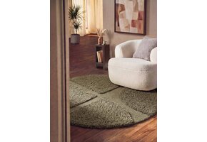 Ted Baker Lambeth Hoogpolig Vloerkleed Rond Groen