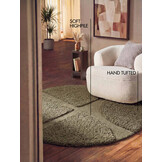 Ted Baker Lambeth Hoogpolig Vloerkleed Rond Groen
