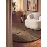Ted Baker Lambeth Hoogpolig Vloerkleed Rond Bruin