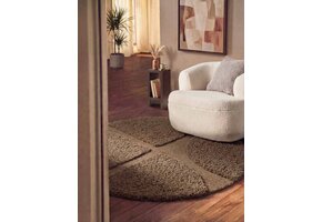 Ted Baker Lambeth Hoogpolig Vloerkleed Rond Bruin