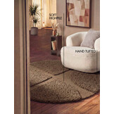 Ted Baker Lambeth Hoogpolig Vloerkleed Rond Bruin