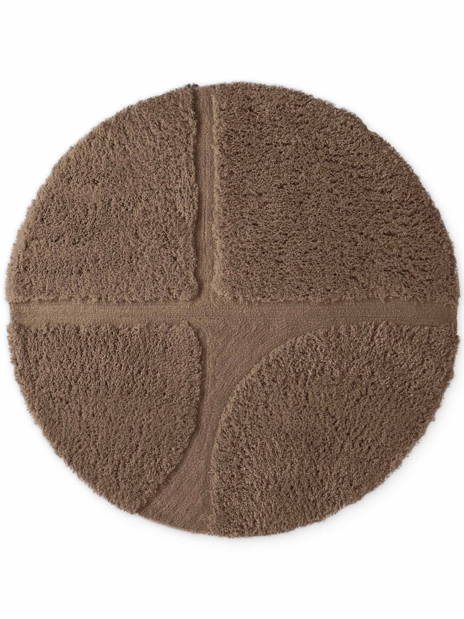 Ted Baker Lambeth Hoogpolig Vloerkleed Rond Bruin